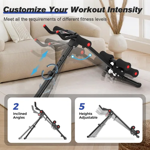 Miniatura 3 de RELIFE REBUILD YOUR LIFE - Máquina de Entrenamiento Abdominal Ajustable, Entrenador de Abdominales Plegable, Equipo de Fuerza para Crunch Azul