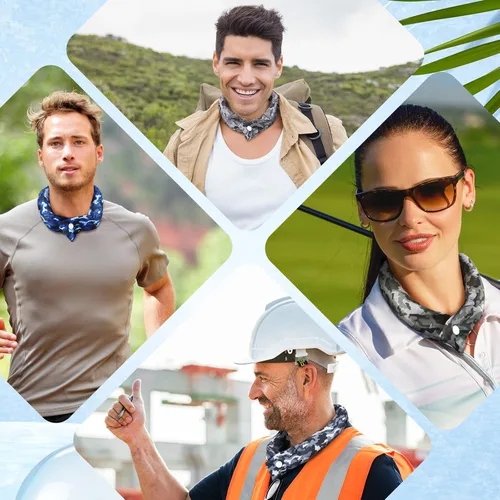 Miniatura 4 de Xuhal 6 unidades de enfriamiento para el cuello, bandana refrescante para el cuello, bufanda enfriadora de hielo para mujeres, verano, actividades