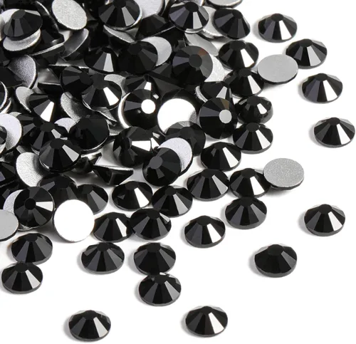 Miniatura 10 de Beadsland 2880 piezas de diamantes de imitación de cristal con reverso plano, gemas redondas para decoración de uñas y manualidades, cristal, SS16