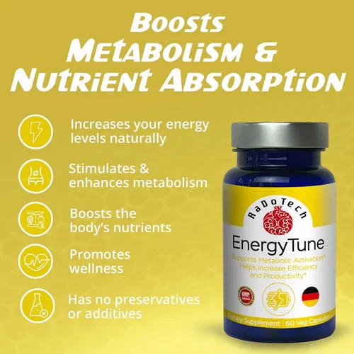 Miniatura 9 de EnergyTune, suplementos energéticos, aumenta la absorción de nutrientes y promueve la salud general y el apoyo inmunológico, sin OMG, sin gluten