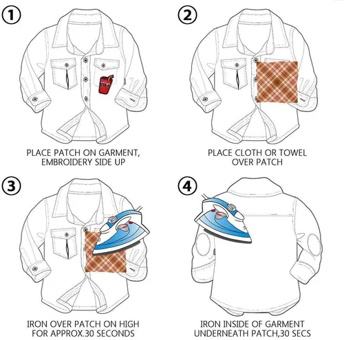Miniatura 4 de Parches para planchar con texto en inglés «Letras de la A a la Z», para decorar parches de reparación para sombreros, chaquetas, camisas, chalecos