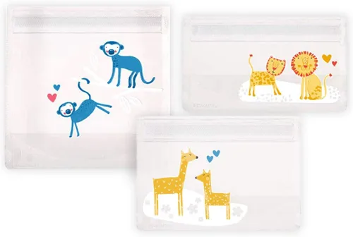 Marca Amazon – Mama Bear Bolsas reutilizables para aperitivos, con gancho y bucle, talla única, paquete de 18