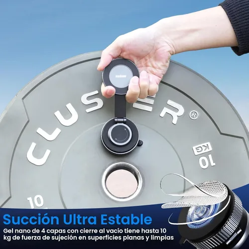 Miniatura 9 de Soporte magnético para teléfono de coche para Magsafe, soporte plegable de aleación 360° para teléfono celular de coche con ventosa ultra estable