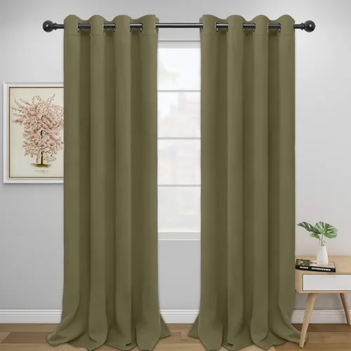 Miniatura 59 de Easy-Going - Cortinas opacas para dormitorio, aislamiento térmico sólido con ojales, cortinas de ventana para reducción de ruido, cortinas