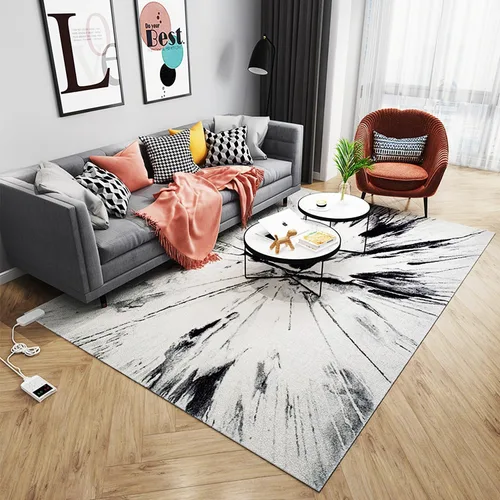 Heated Floor Mat Electric Heating Pads, Instant Warmth Electric Heating Carpet Area Rugs, Heated Foot Warmer Electric Infrared Space Heater Floor
