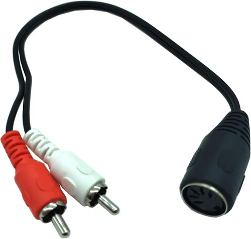 Miniatura 5 de Cable DIN de 5 pines a RCA, 5 pies/4.9 ft, enchufe macho DIN a 2 RCA macho cable adaptador de audio para sistemas electrofónicos Bang & Olufsen, DIN