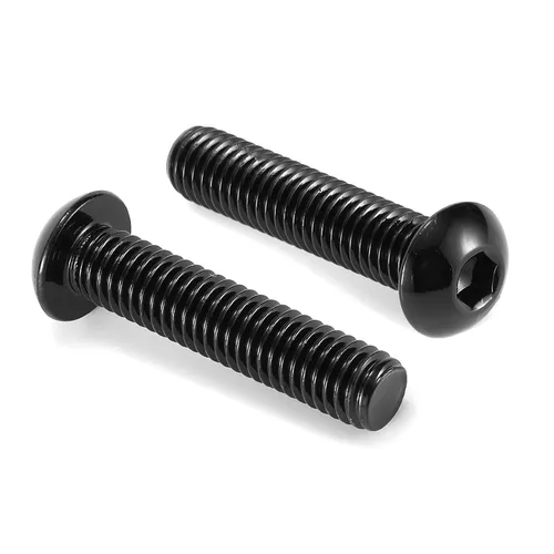 Miniatura 13 de Tornillos de cabeza de botón de 1/4-20 x 3/4 pulgadas, 20 tornillos de acero inoxidable 304 18-8, unidad hexagonal Allen, óxido negro por SG TZH
