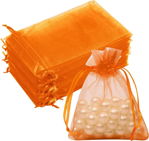 Miniatura 8 de Bolsas de organza de 3x4 pulgadas, 50 paquetes de pequeñas bolsas de regalo de malla con cordón, bolsas de muestra para fiesta, boda, baby shower