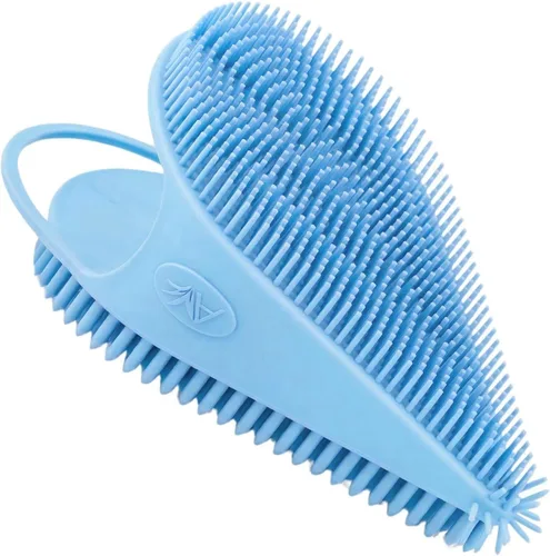 Avilana Limpiador facial de silicona, cepillo de limpieza facial de doble cara con punta de nariz, exfoliante facial suave para limpieza profunda de