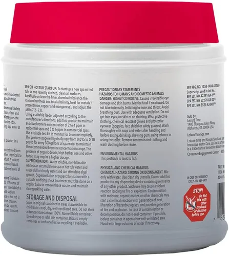 Miniatura 3 de Leisure Time 45401-12 Bromo Tabs - Productos químicos para bañera de hidromasaje, 2.2 libras, paquete de 12