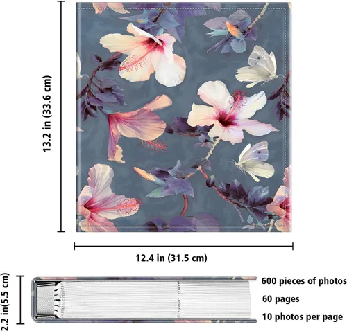 Miniatura 7 de Fintie - Álbum de fotos de 4x6 pulgadas, 600 bolsillos, álbum de gran capacidad con cubierta de libro para fotos familiares, bodas, aniversarios
