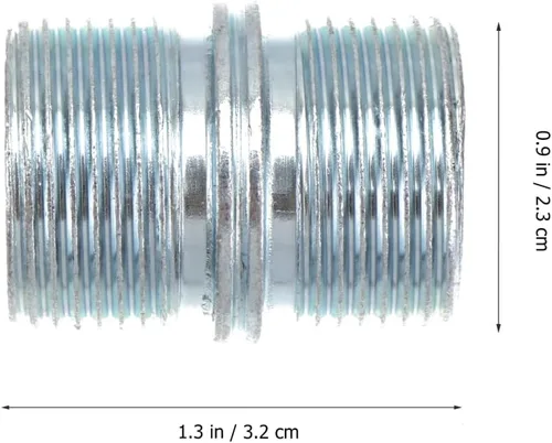 Miniatura 3 de DOITOOL Juego de 4 clavijas de tornillo de tuerca de doble cabezal, 4 unidades, 1.25 x 0.90 x 1.25 pulgadas, conector de metal duradero para estante