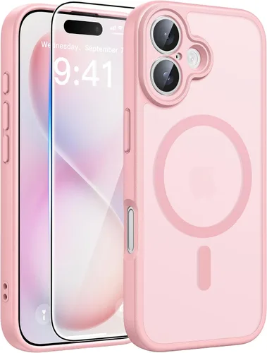 Miniatura 352 de FNTCASE - Funda para iPhone 16 Pro: magnética, mate, translúcida, de grado militar, protectora contra caídas, resistente, fina, duradera y a prueba