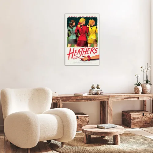 Miniatura 4 de YOWAMEO Heathers The Musical - Póster retro de los años 90 y 80 para decoración de pared, lienzo estético, cuadro de dormitorio (16 x 24 pulgadas)
