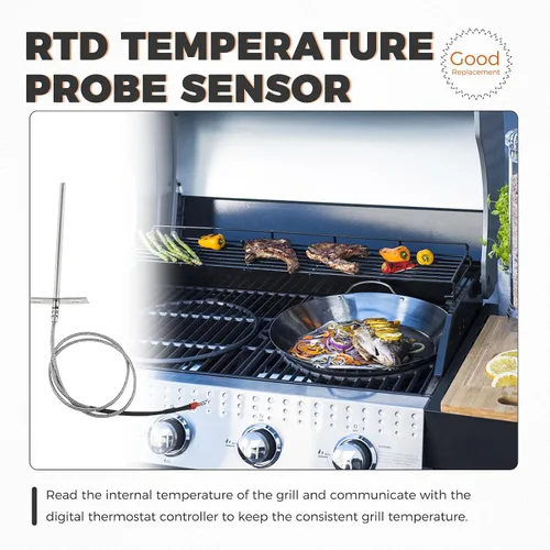 Miniatura 5 de Sensor de sonda de temperatura de repuesto para parrillas de pellets de madera Pit Boss serie 700 y 820