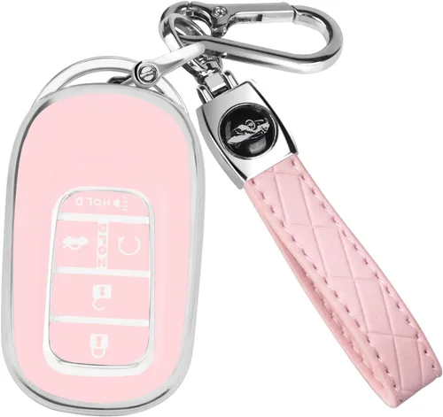 Miniatura 10 de QBUC Funda para llavero Honda con llavero, protector de funda compatible con llave remota inteligente Honda Accord Civic HRV CRV Pilot 2022-2026