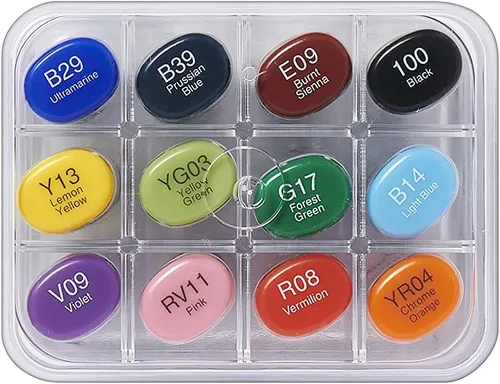 Miniatura 4 de Copic Sketch, Marcadores a Base de Alcohol, Juego de 12 Piezas, Básico
