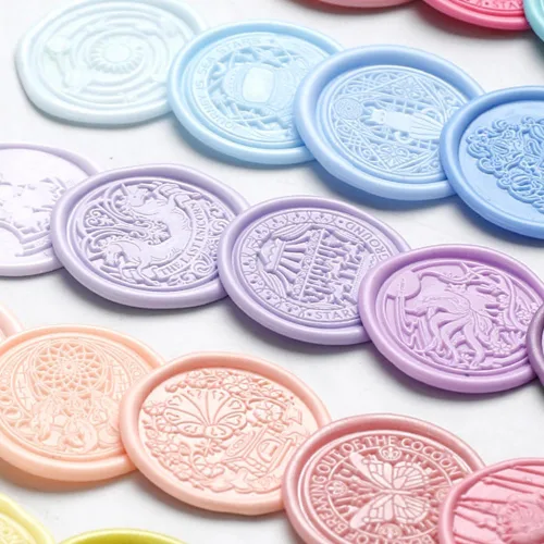 Miniatura 4 de 48 cuentas de sello de cera de color, 1400 cuentas de cera de sellado de girasol para manualidades, Navidad, Año Nuevo, invitaciones de boda