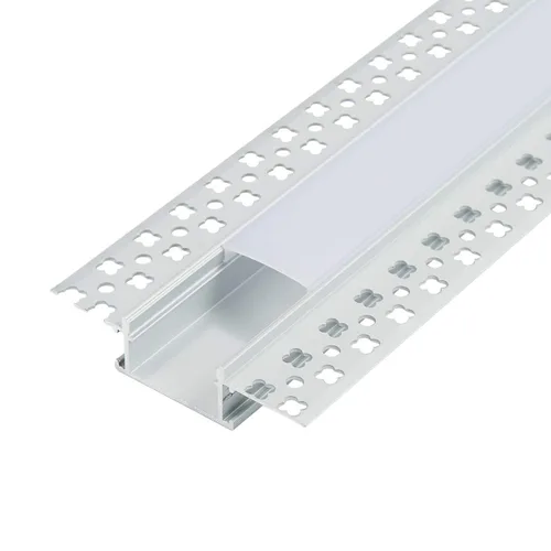 Miniatura 9 de StarlandLed Canal de aluminio LED de yeso, paquete de 6 unidades de 3.3 pies con brida para tira LED, perfil de aluminio para paneles de yeso