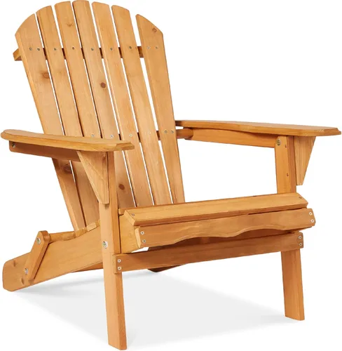 Best Choice Products Silla plegable Adirondack para exteriores, muebles de madera para fogata, para patio, jardín, patio con capacidad de peso de