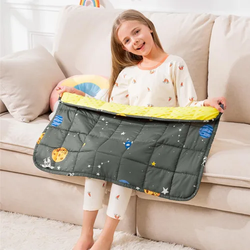 Miniatura 14 de BUZIO - Cobija infantil con peso, algodón transpirable con esferas y dibujos Leopardo Rosa