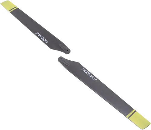 Miniatura 8 de Cuchilla de hélice de repuesto para helicóptero RC para modelo FW200, amarillo, diseño de poco ruido
