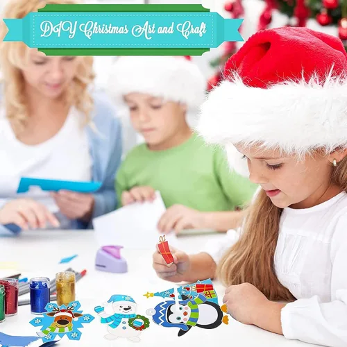 Miniatura 3 de Civaner 24 juegos de manualidades de Navidad para niños, arte y manualidades de Navidad, kit de adornos para árbol de Navidad, haz tus propios