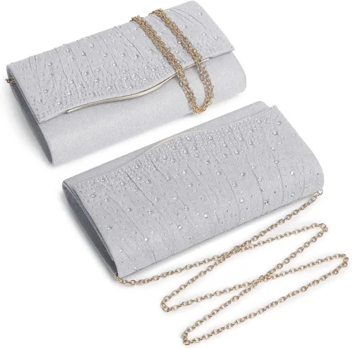 Miniatura 3 de Bolsos de noche para mujer, con lentejuelas y purpurina para mujer, bolso de mano brillante, bolso formal para boda, fiesta, baile de graduación