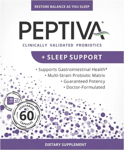 Miniatura 6 de Peptiva 26 Mil Millones de UFC Probiótico y Apoyo para el Sueño - Probiótico Multi-Cepas Clínicamente Validado - Lactobacillus y Bifidobacterium