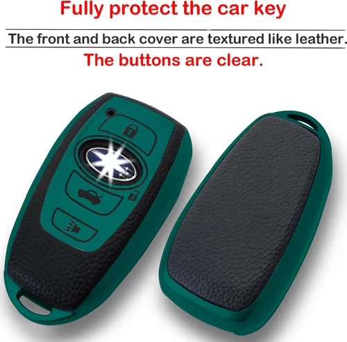 Miniatura 4 de Kirsnda Funda para llavero Subaru con llavero, textura de TPU suave, 4 botones para BRZ Legacy Outback Ascent Crosstrek Forester WRX, accesorios