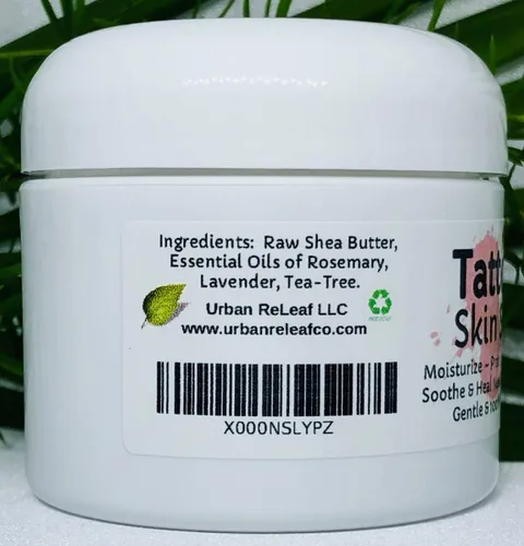 Miniatura 3 de Urban ReLeaf ¡Seda de piel de tatuaje! ¡Cura la tinta nueva rápido! ¡Ilumina los tatuajes viejos! Ungüento de crema de manteca de karité 100%