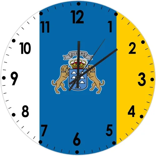 Miniatura 195 de Cheyan Reloj de pared con bandera de Canadá de 12 pulgadas, silencioso, sin tictac, de PVC, funciona con pilas, reloj redondo decorativo, regalo