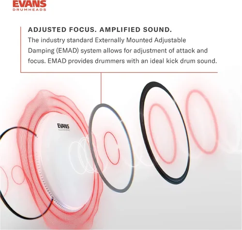 Miniatura 4 de Evans Cabezales de bombo - EMAD Bass Drumhead System Pack - EBP-EMADSYS - 22 pulgadas