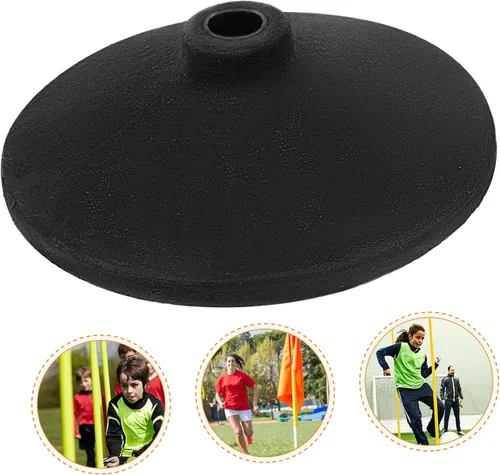 Miniatura 7 de BESPORTBLE Soporte de bastones de agilidad de fútbol, base de goma, soporte de poste de base de goma, soporte de poste de velocidad de entrenamiento