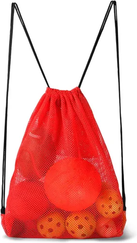 Miniatura 62 de GSE Games & Sports Expert Bolsa de malla con cordón para béisbol, pelotas de pickleball, pelotas de golf, gimnasio, equipo de natación, lavandería