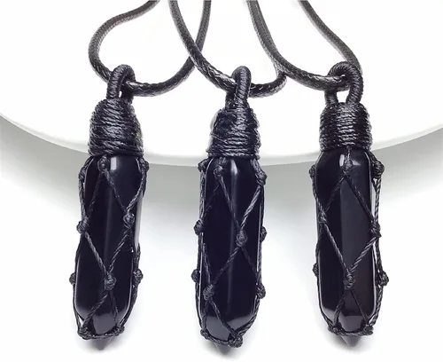 Miniatura 4 de EDEN'S CALL Hexagonal Crystal Point Pendant Necklace for Unisex Adjustable Dainty Natural Stone Pendulum Amulet for Good Luck