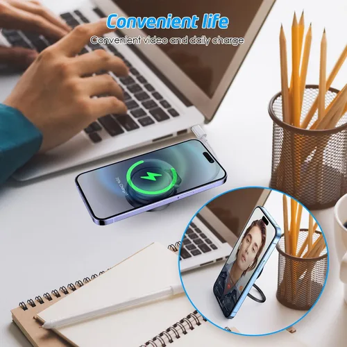 Miniatura 4 de Magsafe - Soporte de cargador con organizador de cable integrado, soporte para teléfono MagSafe, solución de carga conveniente con soporte de base
