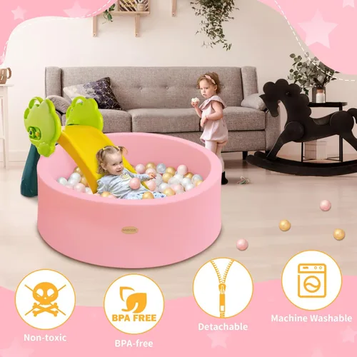 Miniatura 4 de HARBOLLE Pelotas redondas suaves de espuma viscoelástica de 35.4 pulgadas, no incluidas, corralito para interiores y exteriores, para bebés y niños