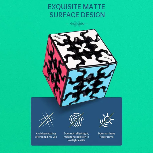 Miniatura 5 de Cubo de engranajes 3x3 con estructura de engranajes tridimensional, diseño de azulejos incrustados, cubo mágico 3x3x3, rompecabezas y juguetes