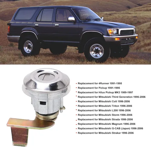 Miniatura 3 de Acouto Tapa de combustible Puerta Cerradura de gas para Pickup MK3 1989‑1997 Tapa de combustible Puerta Cerradura de gas con 2 llaves 69511 32010