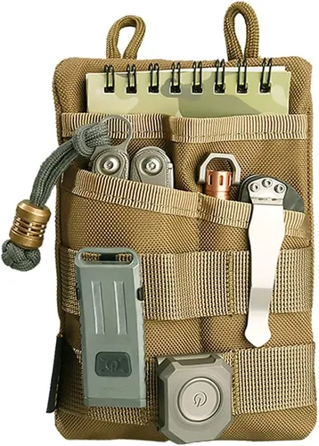 Miniatura 10 de VIPERADE VE3 Organizador de herramientas, cinturón de herramientas de nylon con bucle y 4 bolsillos, bolsa EDC para linterna/cuchillo de bolsillo