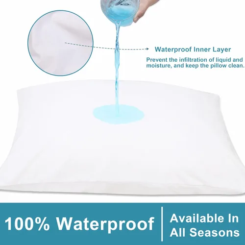 Miniatura 3 de NTBAY Paquete de 4 protectores de almohada impermeables con cremallera para niños pequeños, súper suaves, silenciosas, fundas de almohada de bebé
