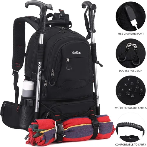 Miniatura 2 de Mochila de senderismo NerIion de 40L, mochila de viaje para hombres y mujeres, mochila impermeable para camping al aire libre, mochila ligera de día