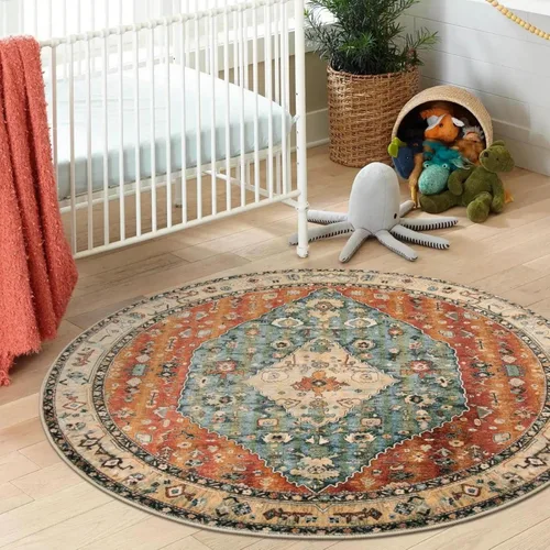 Miniatura 305 de Lahome Alfombra Bohemia Tribal Lavable de 3 x 5, Alfombras Antideslizantes para Entrada, Dormitorio, Sala de Estar, Vintage, Ultra Suave, No