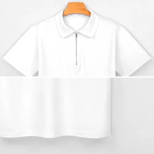 Miniatura 7 de Love Rugby Football Men's Polo Shirts Casual Short Sleeve Golf Polo Shirts Zippered Polo T Shirts Tops