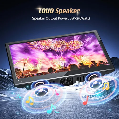 Miniatura 4 de Desobry Televisor de 16 pulgadas con reproductor de DVD integrado 1080P LCD TV reproductor de DVD combinado con monitor USB HDMI para el hogar