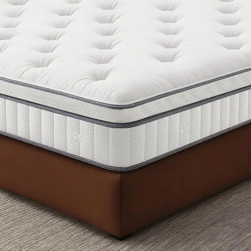 Miniatura 12 de mikibama Colchón individual, colchón híbrido de tamaño individual de 10 pulgadas en una caja para cama individual con espuma viscoelástica