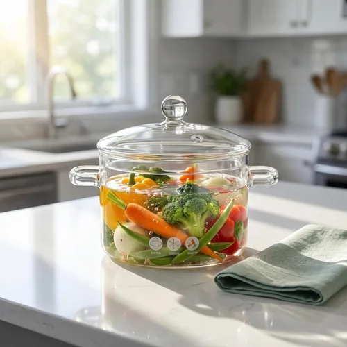 Miniatura 7 de ERINGOGO Olla de sopa de vidrio con tapa, 64 onzas, resistente al calor, olla de cocción de borosilicato para estufa eléctrica, transparente a fuego
