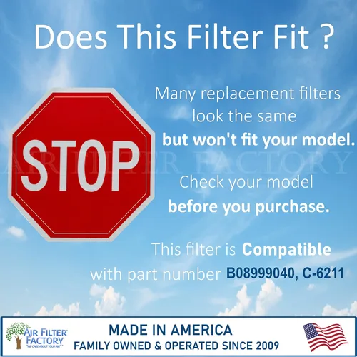 Miniatura 6 de Air Filter Factory Repuesto para B08999040, C-6211 Broan Nutone 5.88 x 17.69 x 0.38 pulgadas, filtro de ventilación para campana extractora