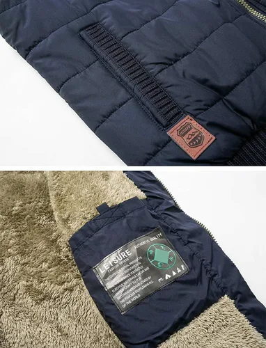 Miniatura 6 de Vcansion - Chaleco de felpa para hombre casual acolchado de cuello alto